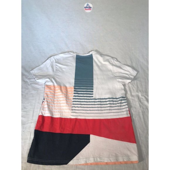 Guess Shirt Mens Sz Large White Multicolor Graphic Short Sleeve T-Shirt - Picture 4 of 5
